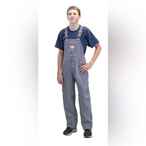 Kids unisex Round House Striped Overalls